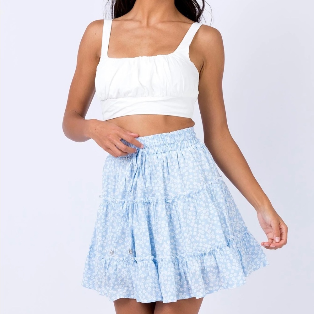 blue floral skirt princess polly size 10
